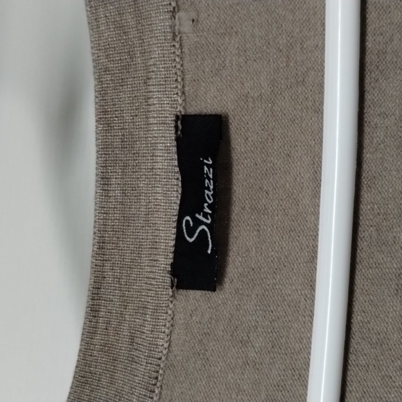 Strazzi women's sweater cardigan size large brown with stripes - Picture 2 of 7